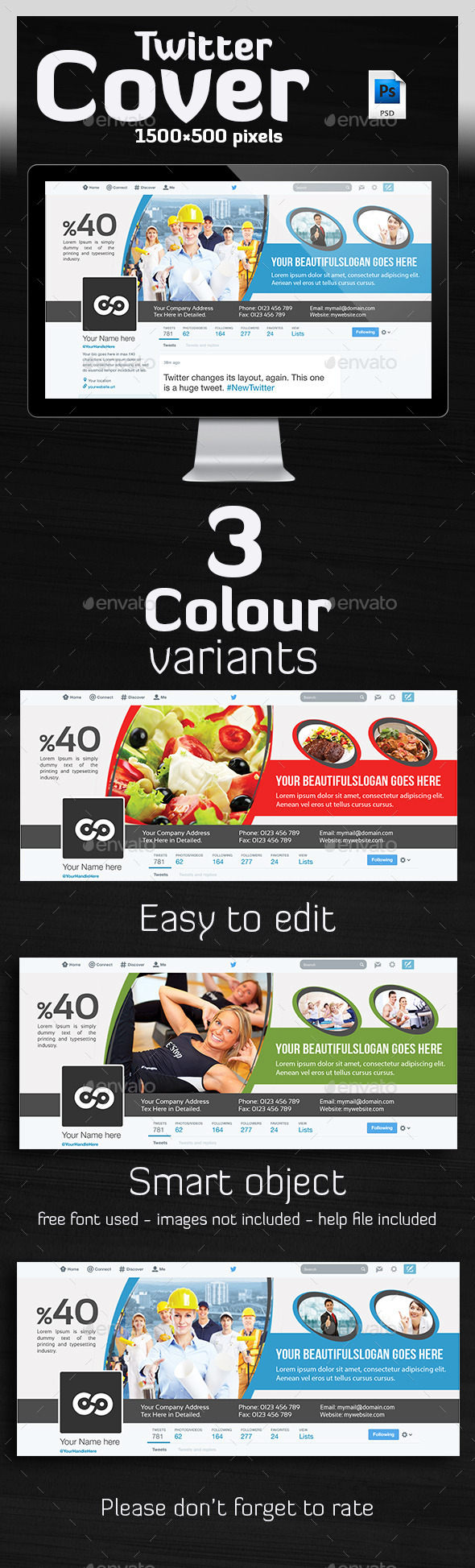 Multipurpose Twitter Header - Twitter Social Media