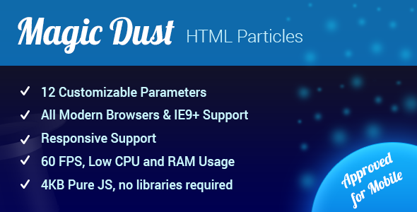 Magic Dust: HTML - CodeCanyon 9955096
