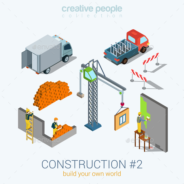 Construction Concept - People Characters