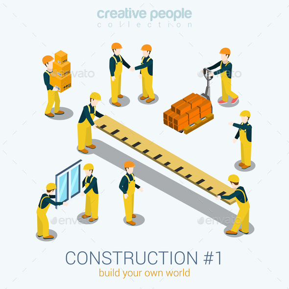 Construction Concept - People Characters