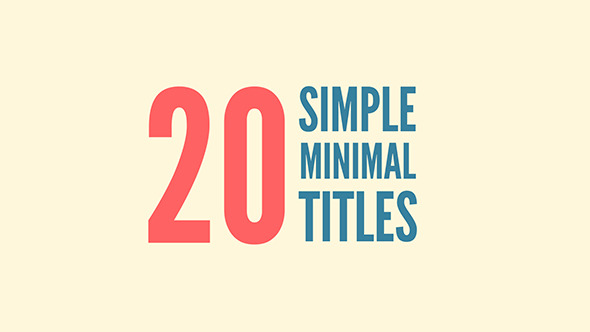 20 Simple Minimal - VideoHive 10307405