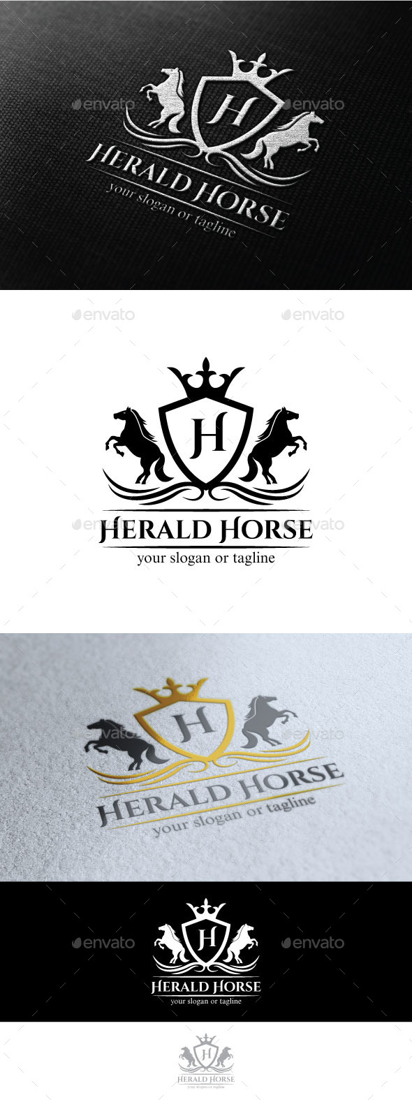 Horse Herald - Crests Logo Templates