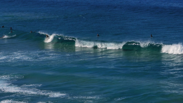 Surfing at Bondi Beach, Sydney