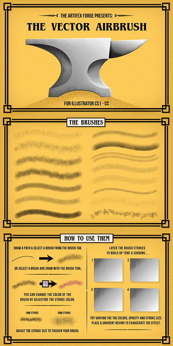 The Vector Airbrush - Brushes Illustrator