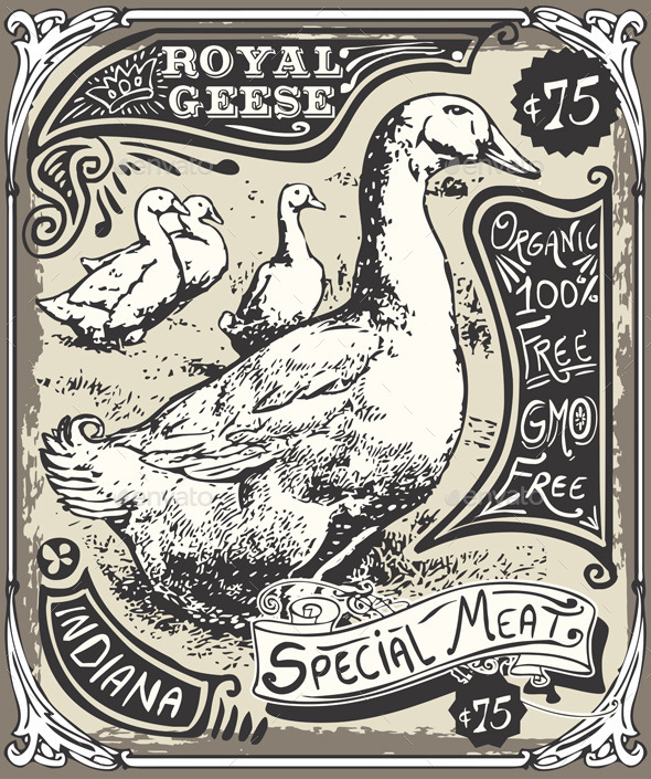 Vintage Goose Advertising - Food Objects