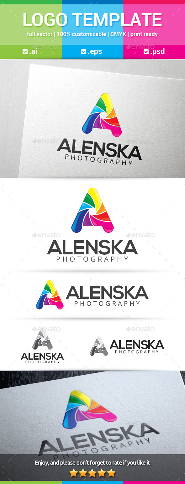 Alenska Letter A Logo - Letters Logo Templates