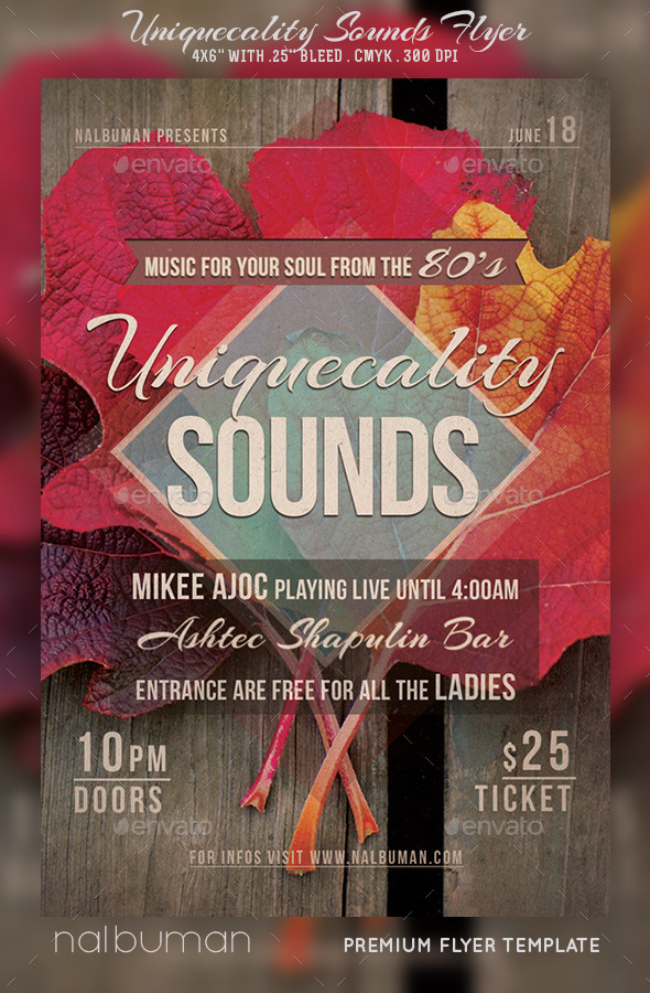 Uniquecality Sounds Flyer - Flyers Print Templates