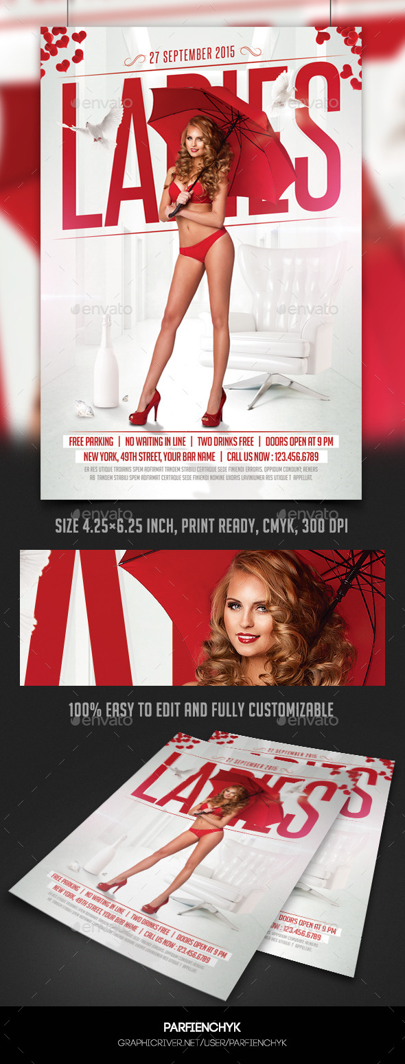 Ladies Party Flyer Template - Clubs & Parties Events