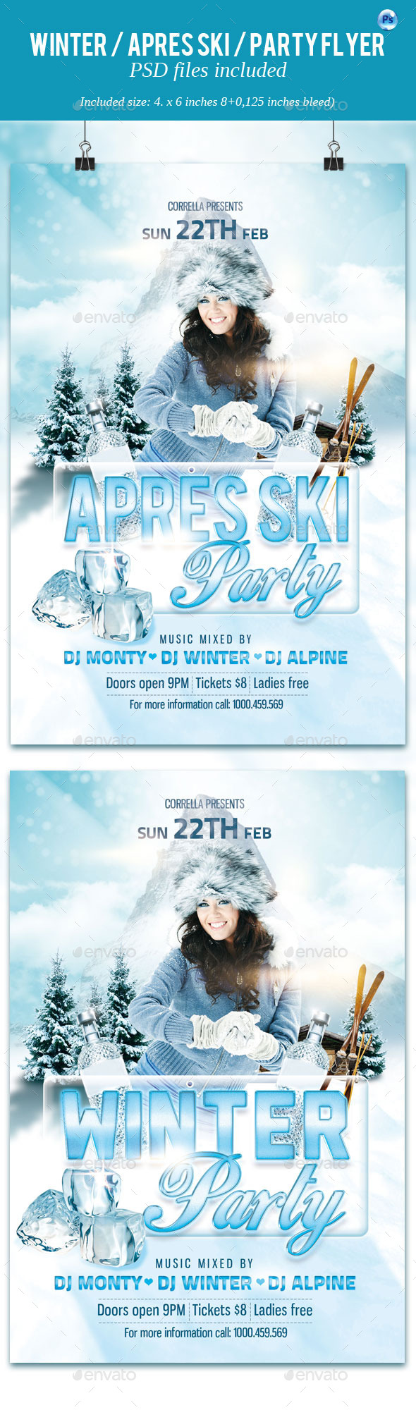 Winter / Apres Ski / Party Flyer - Events Flyers