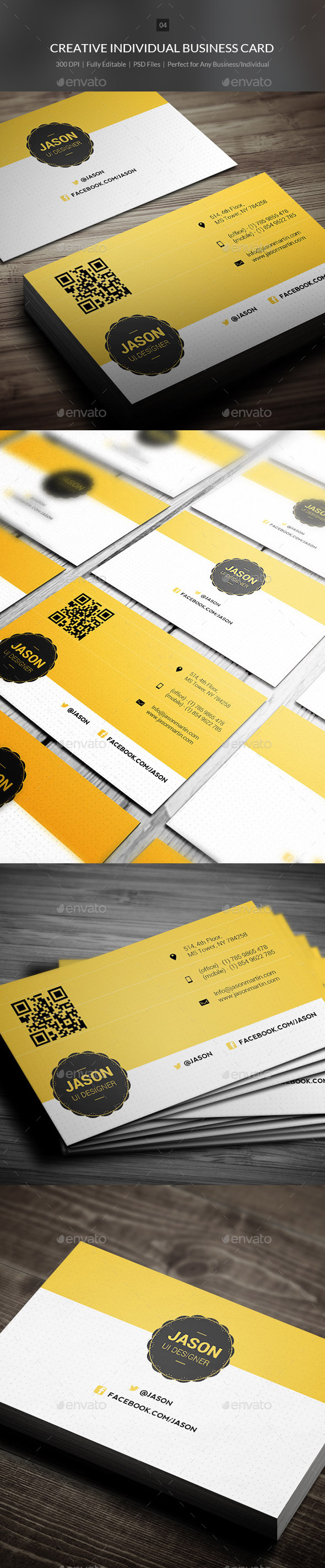 Crearive Individual Business Card - 04 - Creative Business Cards