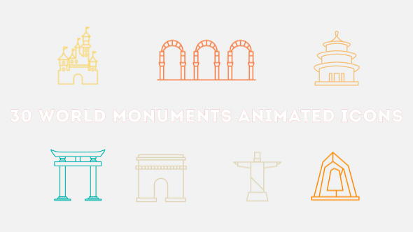 World Monuments Animated Icons Pack