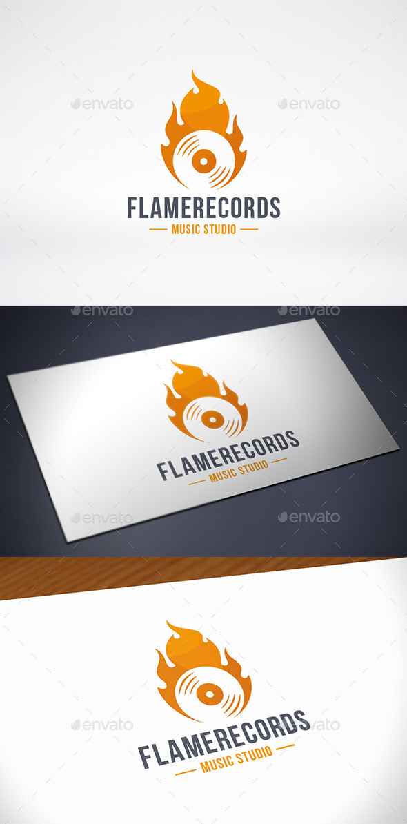 Fire Music Logo Template - Symbols Logo Templates