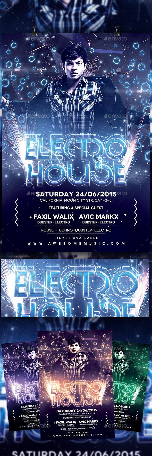 Electo House Flyer - Clubs & Parties Events