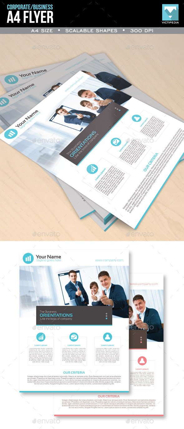 Corporate and Minimalistic A4 Flyer - Corporate Flyers