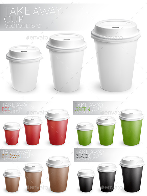 Take Away Paper Cups - Food Objects