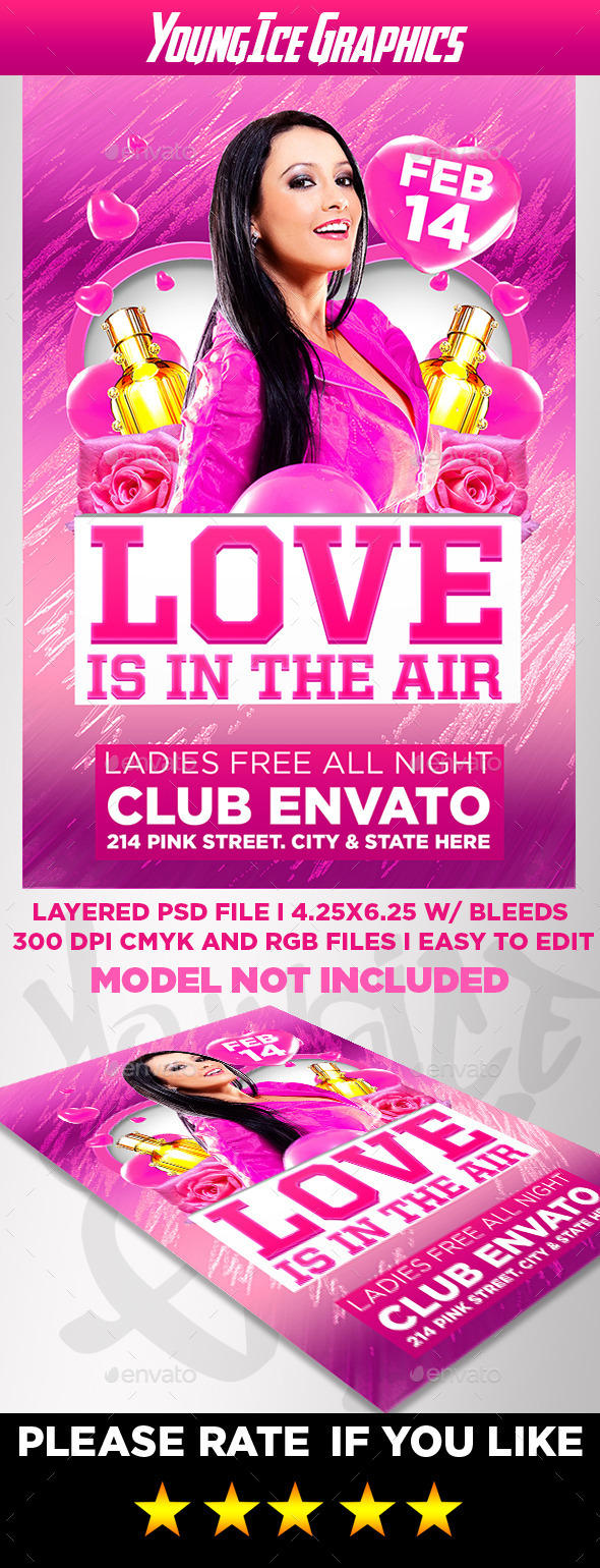 Love Party Flyer Template - Clubs & Parties Events