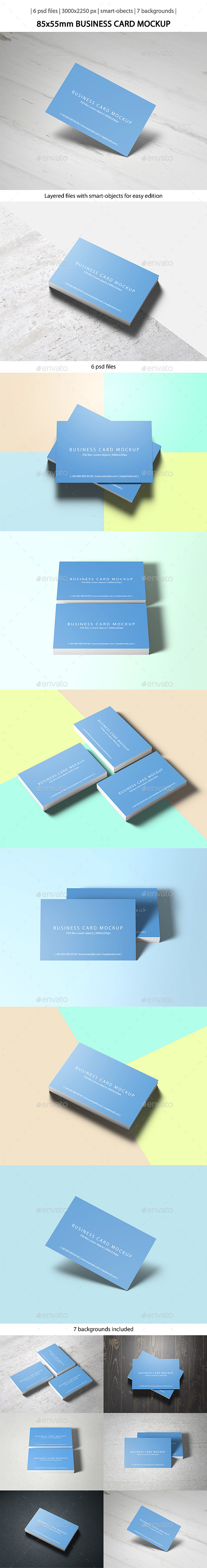 85x55 Business Card Mockup - Business Cards Print