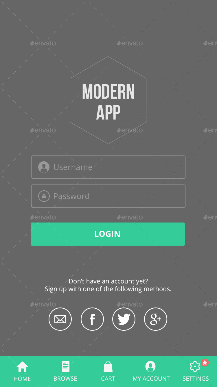 modern mobile app ui