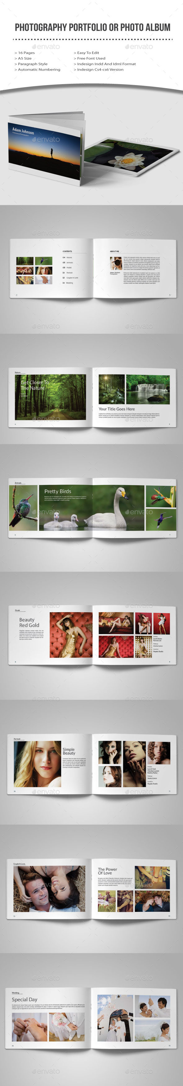 Photography Portfolio or Photo Album - Photo Albums Print Templates