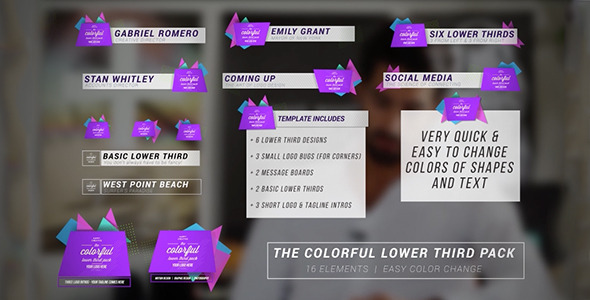 Colorful Lower Thirds Pack