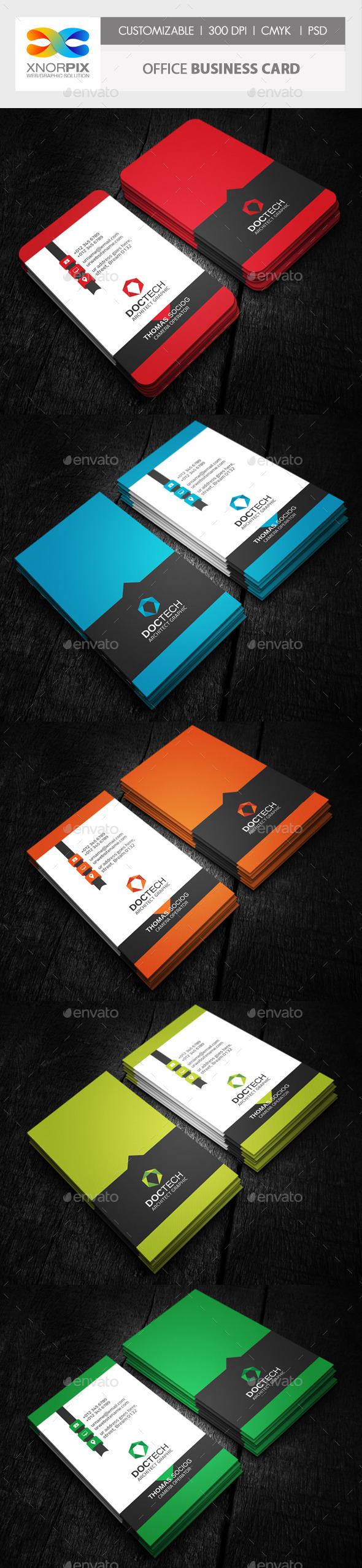 Office Business Card by axnorpix GraphicRiver