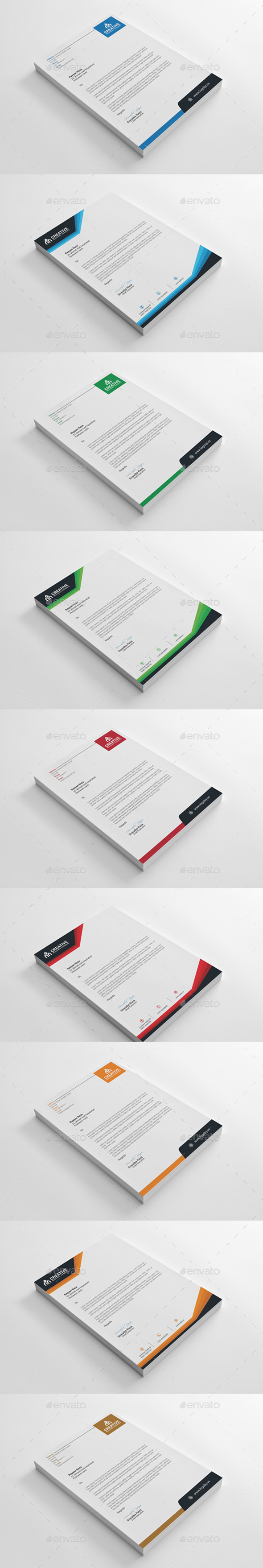 Letterhead Bundle Collection - Stationery Print Templates