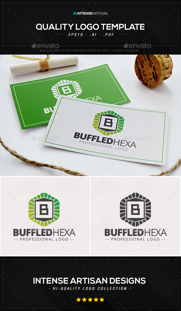 Buffled Hexa Logo Template - Letters Logo Templates