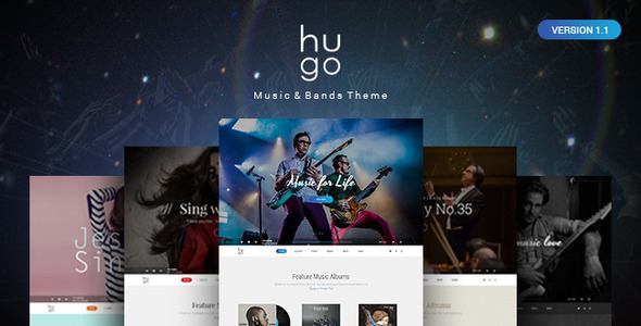 Hugo MusicBands - ThemeForest 10066018