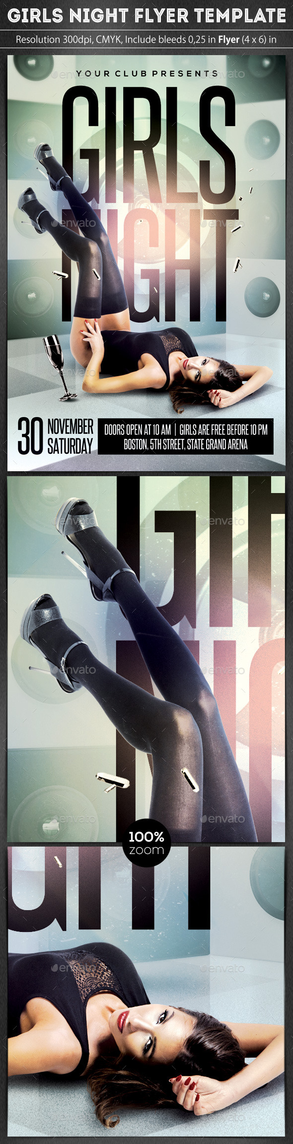 Girls Night Flyer - Clubs & Parties Events