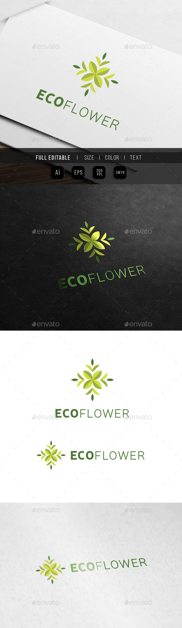 Eco Flower - Floral Art - Nature Logo Templates