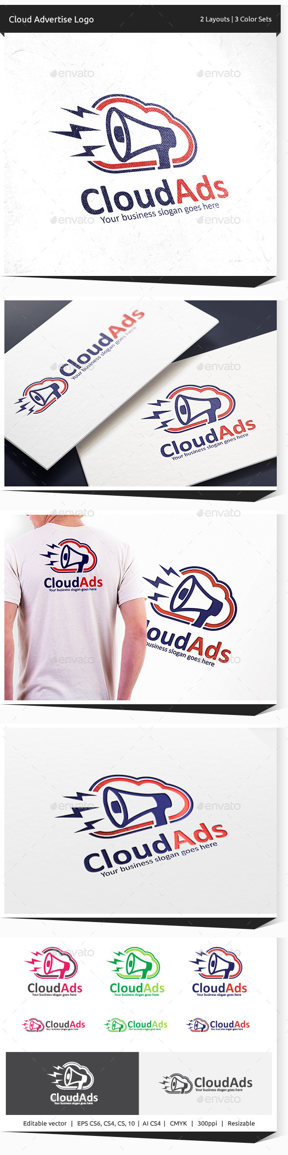 Cloud Advert Logo - Objects Logo Templates