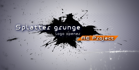 Splatter grunge - Logo opener AE project