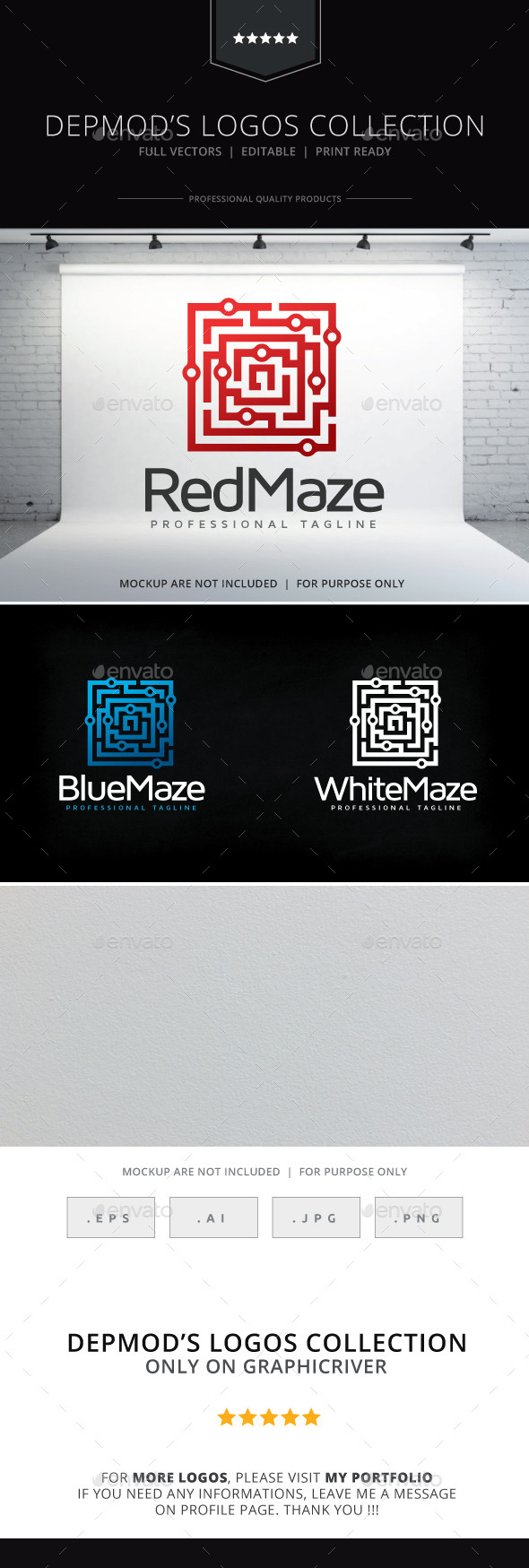 Red Maze Logo - Abstract Logo Templates