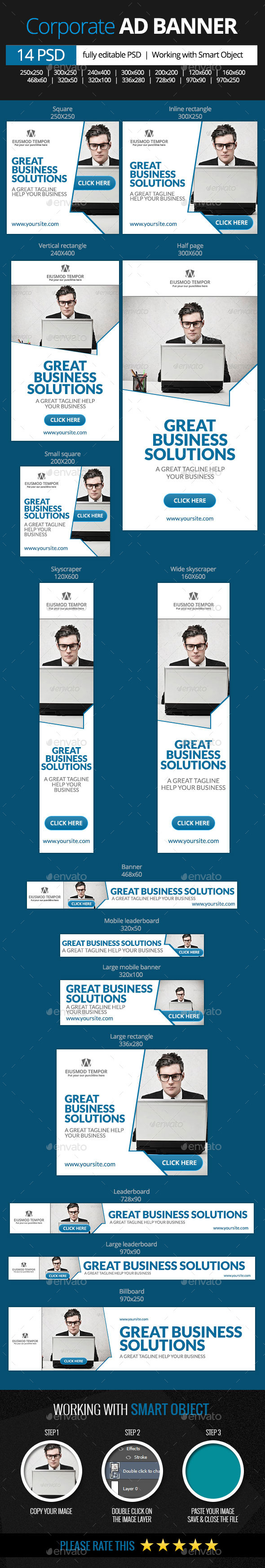 Corporate Business Web Banners - Banners & Ads Web Elements
