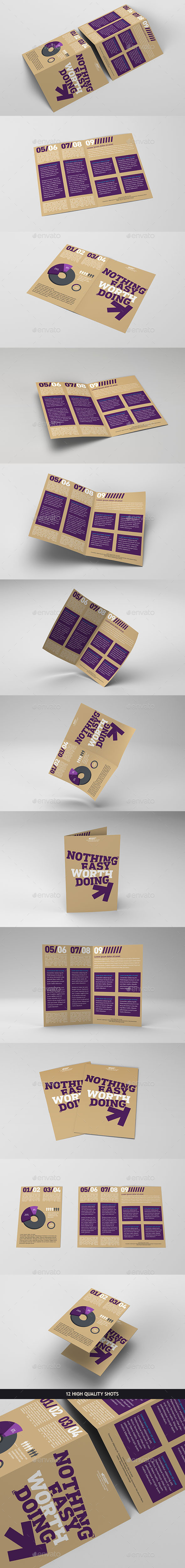 Bi-fold Brochure Mockup Pack - Brochures Print