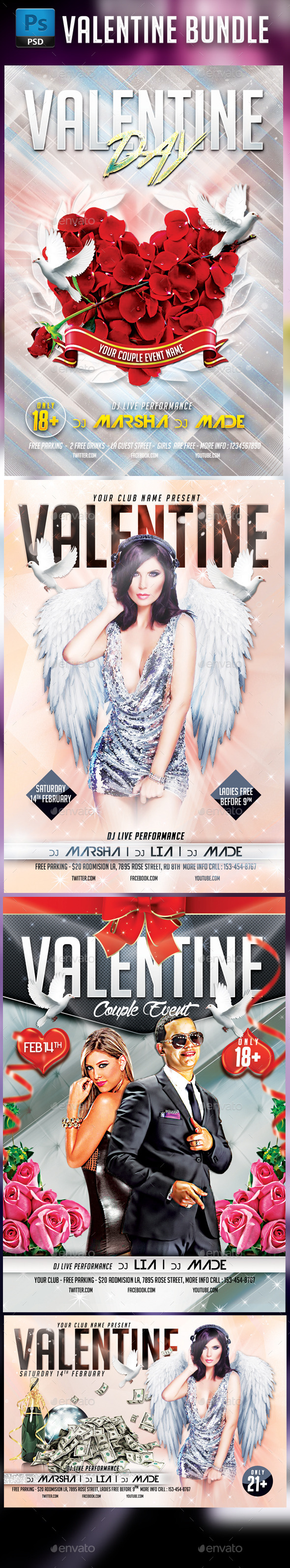 Valentine Bundle 4 in 1 - Clubs & Parties Events
