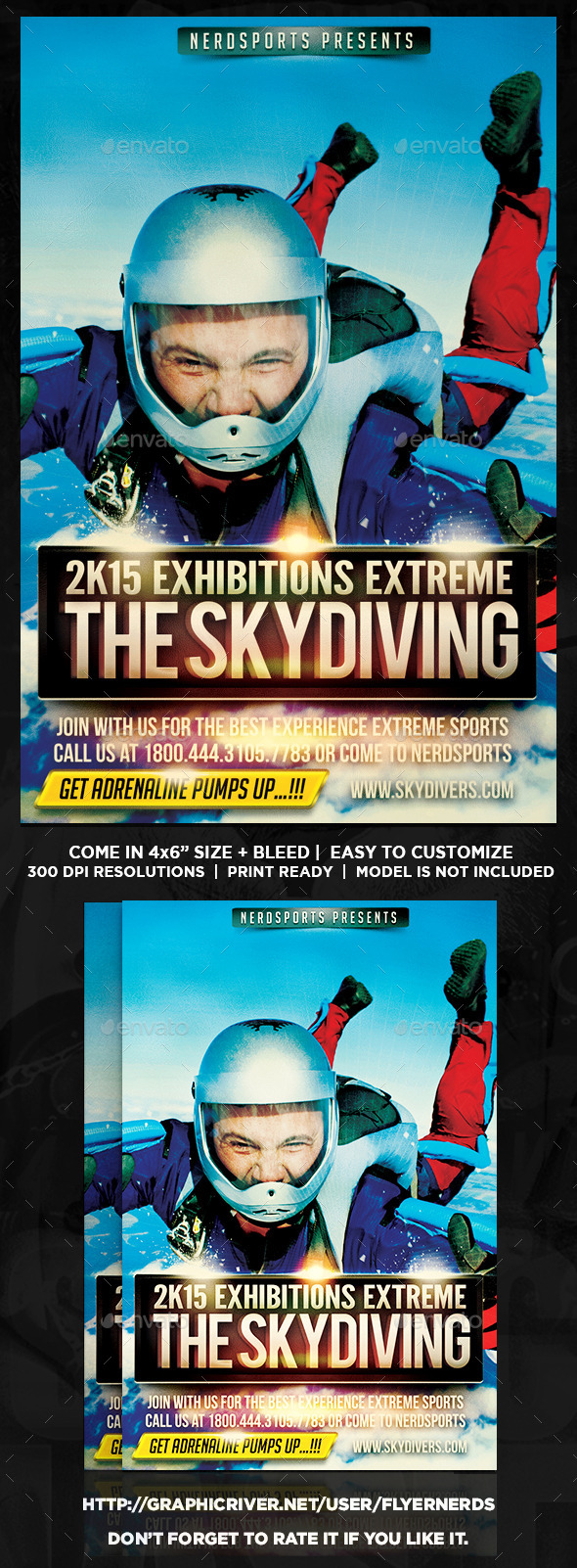 Skydiving Sports Flyer - Sports Events