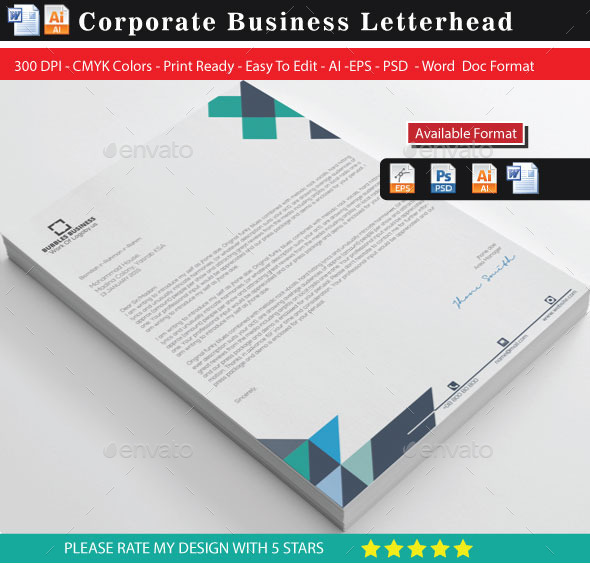 Cover Property Letterhead - Stationery Print Templates