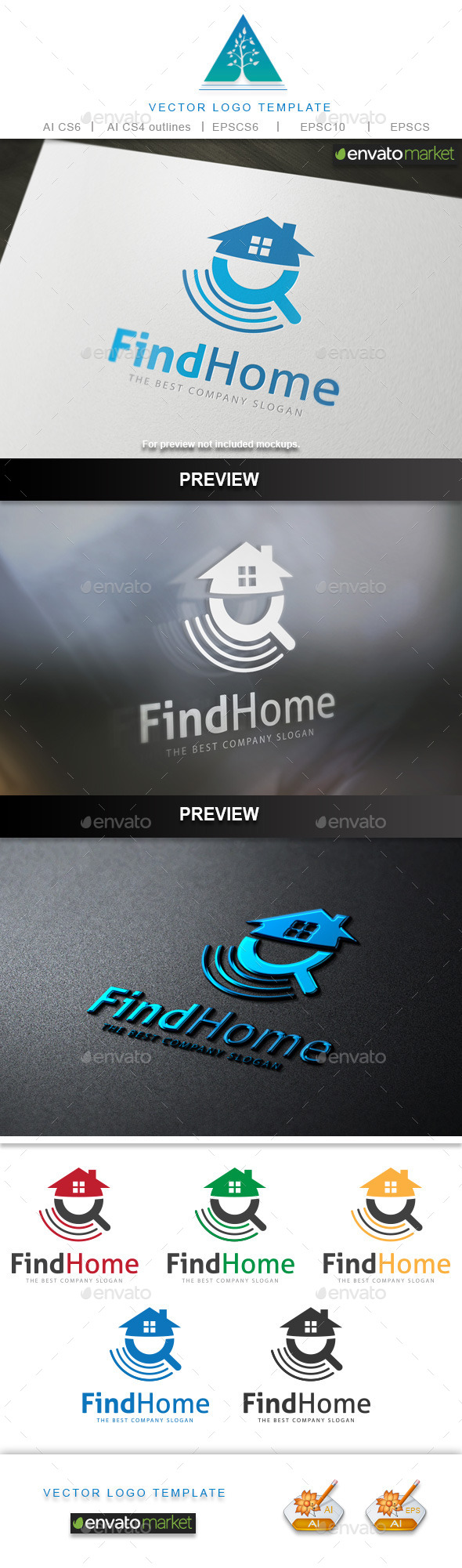 Find Home Logo - Buildings Logo Templates