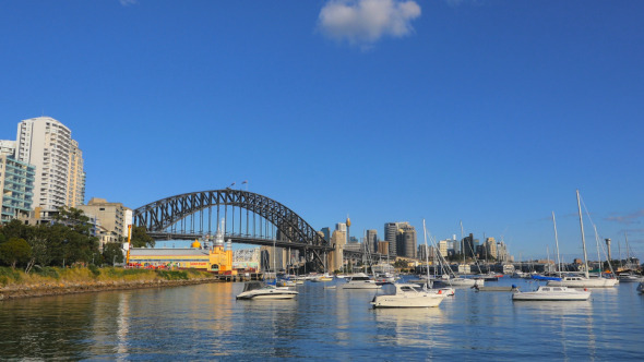 Lavender Bay and Sydney Harbour Bridge