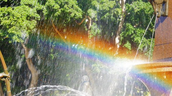 Rainbow, Archibald Fountain, Hyde Park, Sydney
