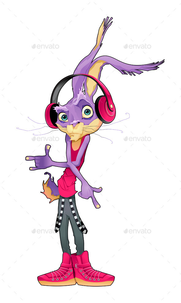 Violet Bunny Character - Animals Characters
