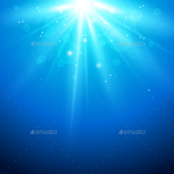 Blue Background with Sunlight - Backgrounds Decorative