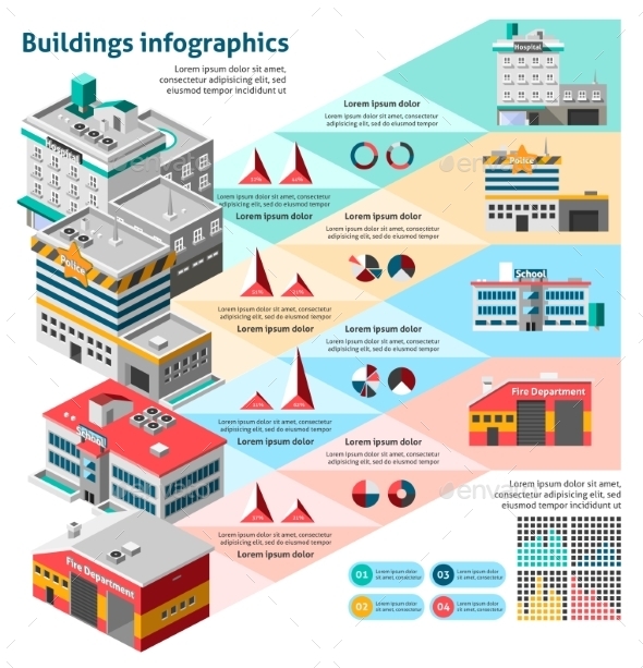 Buildings Infographics Set By Macrovector Graphicriver