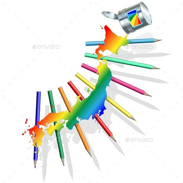 Japan Paint Concept - Miscellaneous Vectors