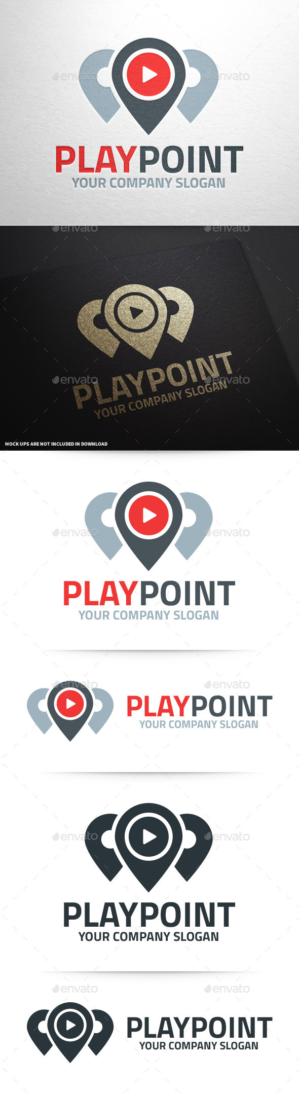 Play Point Logo Template - Symbols Logo Templates