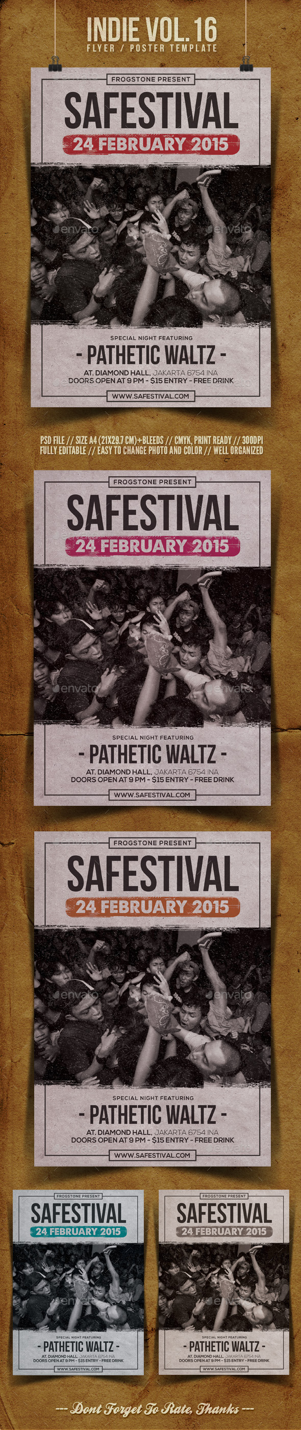 Indie Flyer Template Vol.16 - Concerts Events