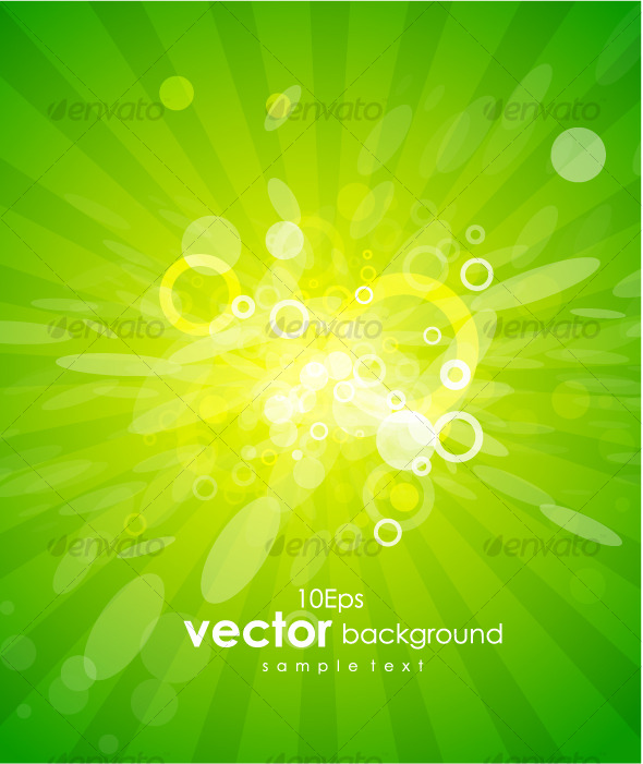Green shiny vector background - Nature Conceptual