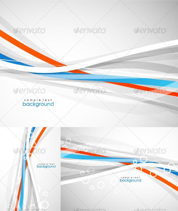 Abstract lines. Vector background pack - Backgrounds Business