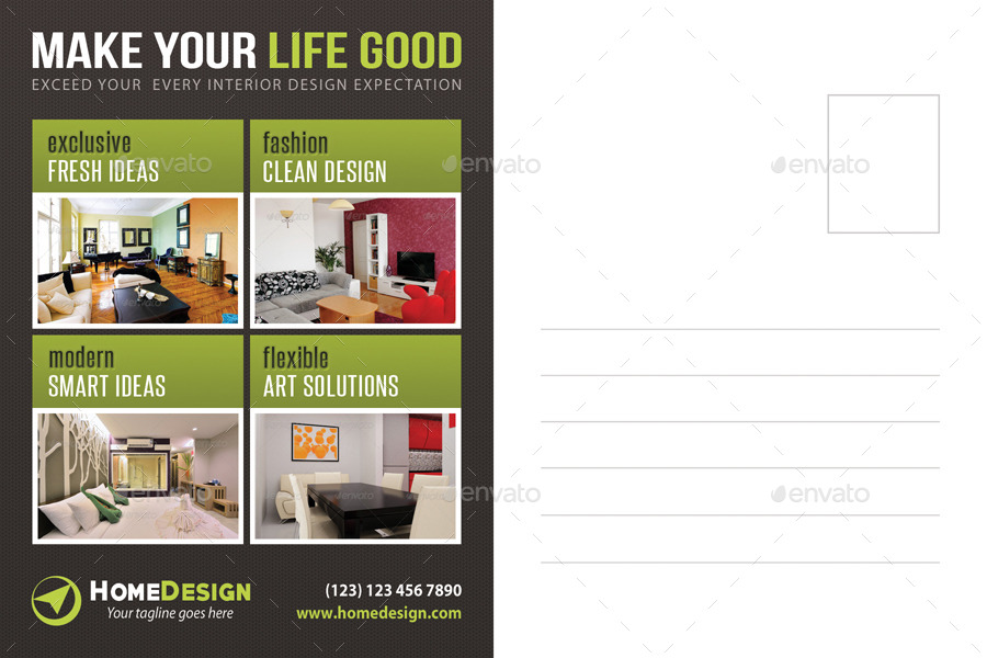 3 In 1 Interior Design Postcard Template Bundle 02 3 In 1 Interior Design Postcard Template Bundle 02